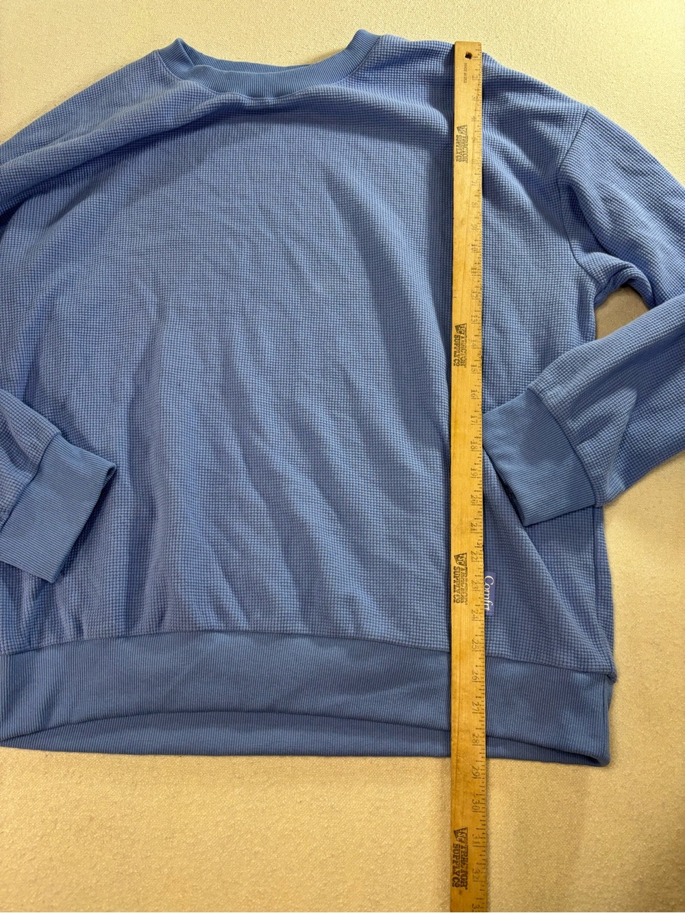 Comfrt Allure Blue Waffle Lounge Set 2XL Periwinkle Matching Cozy Athleisure - Picture 3 of 12